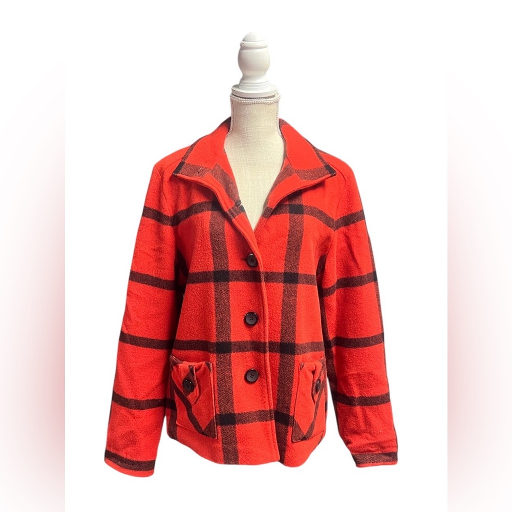600 West wool plaid jacket‎